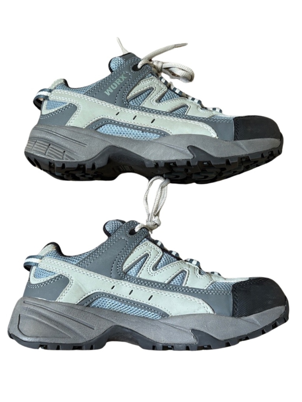 Worx by Red Wing Carbide Steel Toe Shoes in Gray and Blue Women's USA Size 6